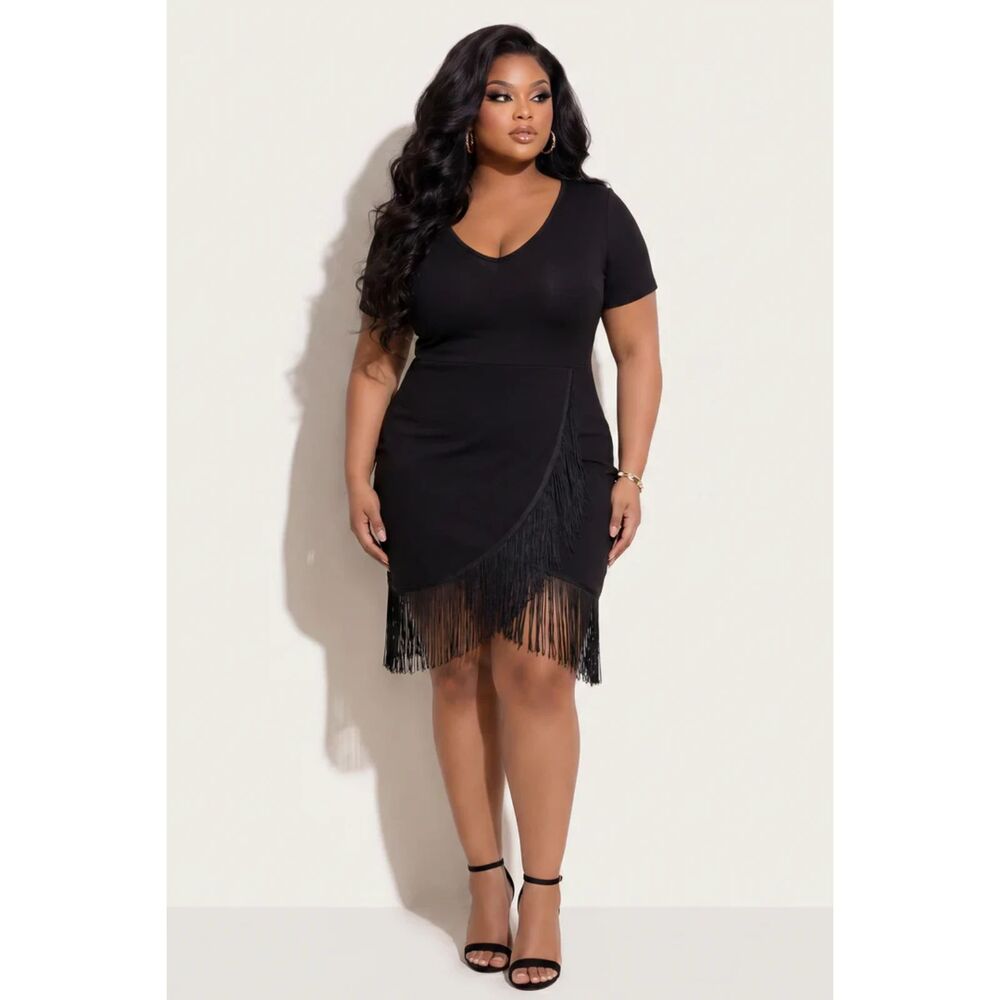 Curvy Sense Mamacita Fringe Dress